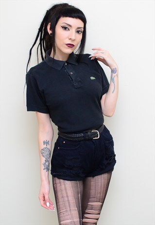 LACOSTE BLACK POLO SHIRT