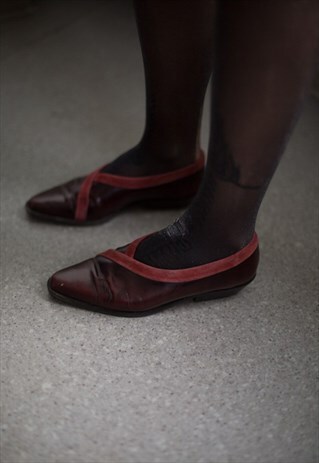 VINTAGE 60'S BROWN LEATHER SHOES