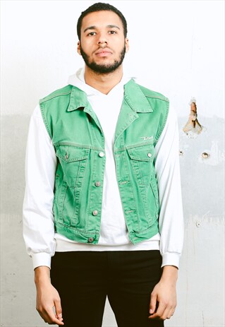 VINTAGE DIESEL SLEEVELESS DENIM JACKET