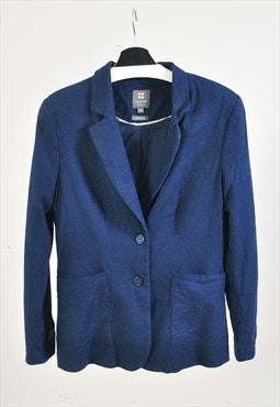 Vintage 00s linen blazer jacket in navy