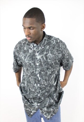 VINTAGE ABSTRACT 90'S PATTERNED SHIRT