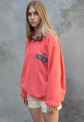 PATAGONIA FLEECE SWEATSHIRT IN PEACH ORANGE