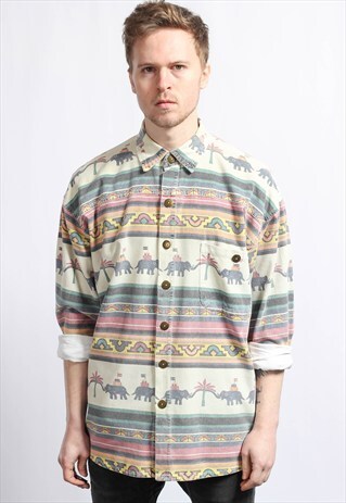 VINTAGE AZTEC CORDUROY SHIRT