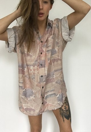 PATTERNED OVERSIZED RETRO VINTAGE UNISEX FESTIVAL SHIRT