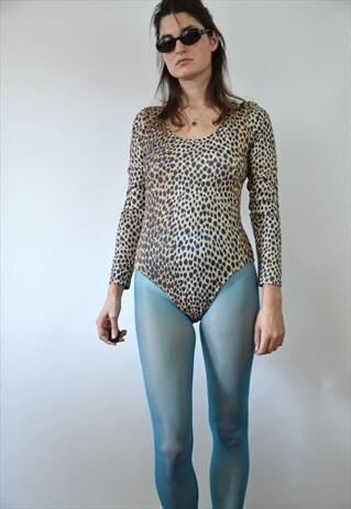 ANIMAL PRINT LEOTARD BODYSUIT, MEDIUM SIZE