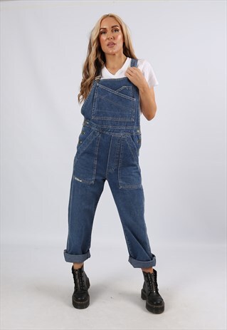 VINTAGE 90'S BELLYS MATERNITY DENIM DUNGAREES 6 8 XS (4DV)