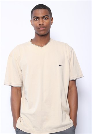 VINTAGE NIKE LOGO T-SHIRT BEIGE