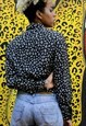 RUTH LEOPARD PRINT COTTON DOUBLE BREASTED SHIRT 
