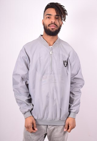 STARTER MENS VINTAGE OAKLAND RAIDERS PULLOVER JACKET XL 90'S