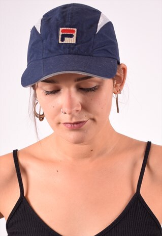 FILA WOMENS VINTAGE CAP ONE SIZE BLUE 90S