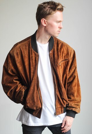 VINTAGE SUEDE BOMBER JACKET