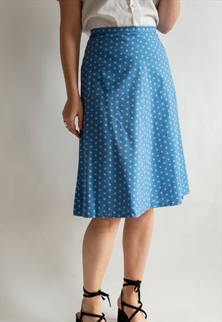 VINTAGE 70S MINIMAL PASTEL BLUE SKIRT