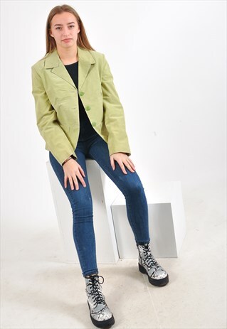 VINTAGE 90'S SUEDE LEATHER BLAZER JACKET