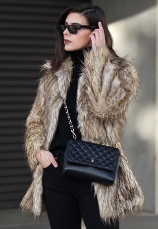 VINTAGE-INSPIRED TEDDY BEAR FAUX FUR COAT