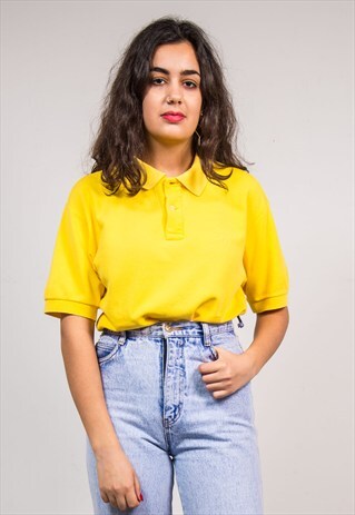 VINTAGE 90'S YELLOW FILA POLO T-SHIRT
