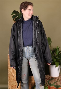 Vintage 1990s Padded Coat in Black