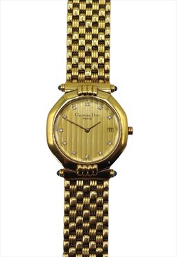 Vintage Dior CD Watch, gold plated, quartz, Swiss made