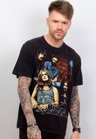 1990'S VINTAGE BLACK GRAPHIC BLACK SABBATH T-SHIRT