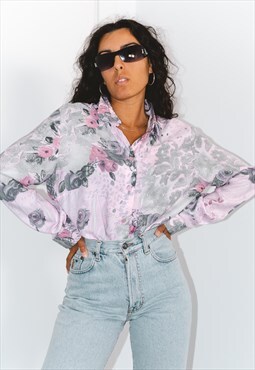 Vintage 90s Patterned Floral Shirt