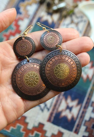 FAIRTRADE BOHO MANDALA DISC EARRINGS