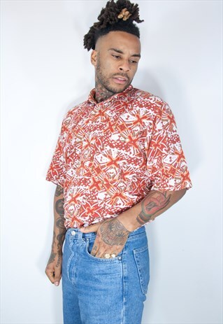 VINTAGE HAWAIIAN CRAZY PATTERNED SHIRT