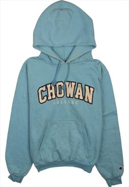 Vintage 90's Champion Hoodie Chowan Collage Pullover Blue