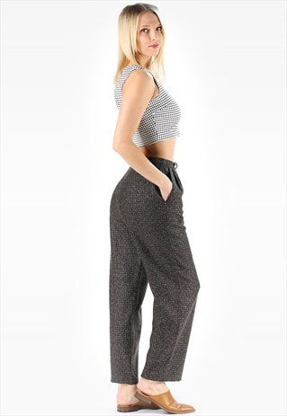 VINTAGE PEG LEG MANLY WOOL PANTS SPECKLED