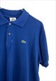 VINTAGE LACOSTE POLO SHIRT IN BLUE M