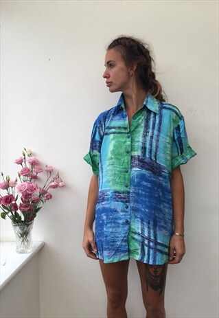 CRAZY PATTERN OVERSIZED RETRO VINTAGE UNISEX FESTIVAL SHIRT