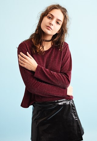 90'S RETRO SHIMMER GRUNGE KITSCH PARTY TOP