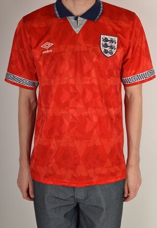 VINTAGE UMBRO FOOTBALL SHIRT ENGLAND '90-93 WORLD CUP (3227)