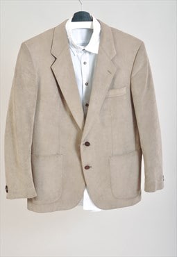Vintage 00s faux suede leather blazer jacket