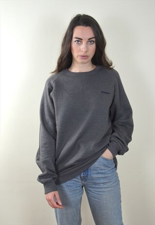 1990S VINTAGE CHARCOAL GREY DONNAY SWEATSHIRT
