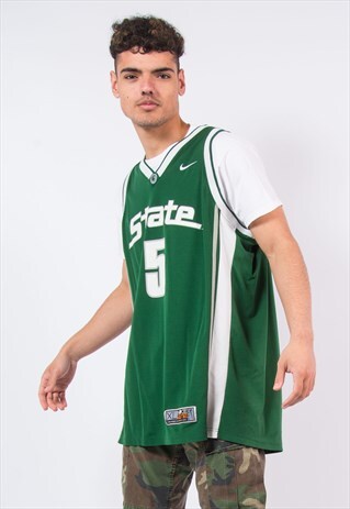 NIKE MICHIGAN STATE BASKETBALL JERSEY VEST USA COLLEGE