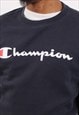 VINTAGE CHAMPION SPELL OUT NAVY SWEATSHIRT