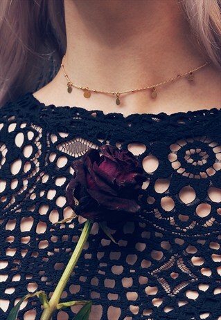 DEMI. FANCY CHAIN CHOKER NECKLACE