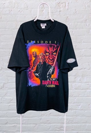 VINTAGE RARE STAR WARS DARTH MAUL T-SHIRT PHANTOM MENACE XXL