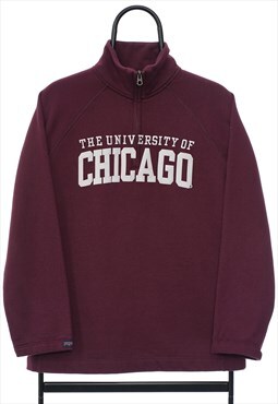 Vintage Chicago Spellout Maroon Sweatshirt Womens