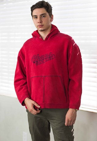 VINTAGE CHAPS RALPH LAUREN HOODIE SWEATSHIRT LOGO 90S L 24