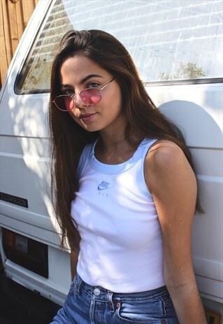 90'S RETRO Y2K BLUE TOP