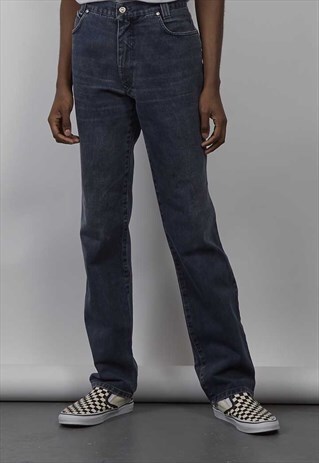 VINTAGE 90'S VERSACE INDIGO WASHED JEANS