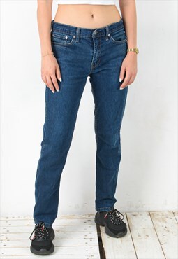Vintage LEVI STRAUSS 511 Denim Dark Jeans W33 L32 Pants