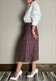 VINTAGE 50'S ITALIAN MURKY POLKA DOT PLEATED SKIRT