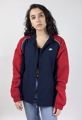 VINTAGE 90'S NIKE NAVY/RED SPORTS JACKET