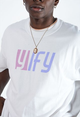 UNISEX T-SHIRT IN WHITE WITH 2 TONE LOGO