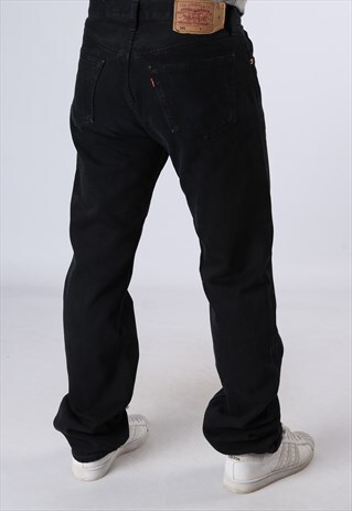 LEVIS 501'S BLACK DENIM JEANS W34 L34 (N2Q)