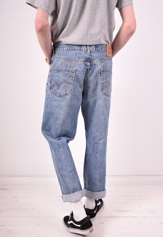 LEVI'S 550 MENS VINTAGE JEANS W34 L30 BLUE 90S