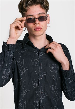 SQUARE BLACK SMALL RETRO SUNGLASSES