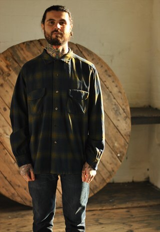 VINTAGE PENDLETON LOOP TOP PURE WOOL LUMBERJACK SHIRT