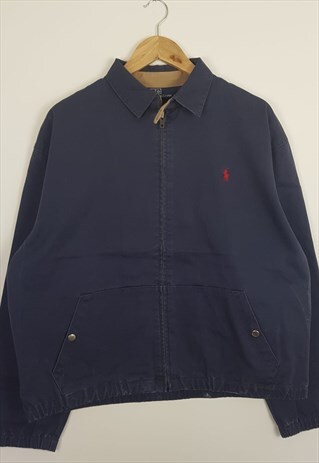 VINTAGE POLO RALPH LAUREN HARRINGTON JACKET BLUE